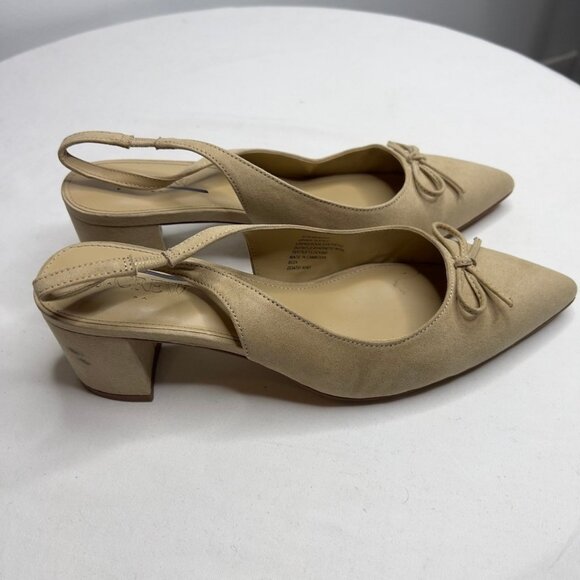 J.Crew Slingback Bow Heels in Saddle Size 8 BJ253 - Picture 7 of 12
